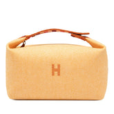 エルメス ブリッド ア ブラック オ カレGM ハンドバッグ フォーヴ シルバー金具 キャンバス レディース HERMES 【中古】